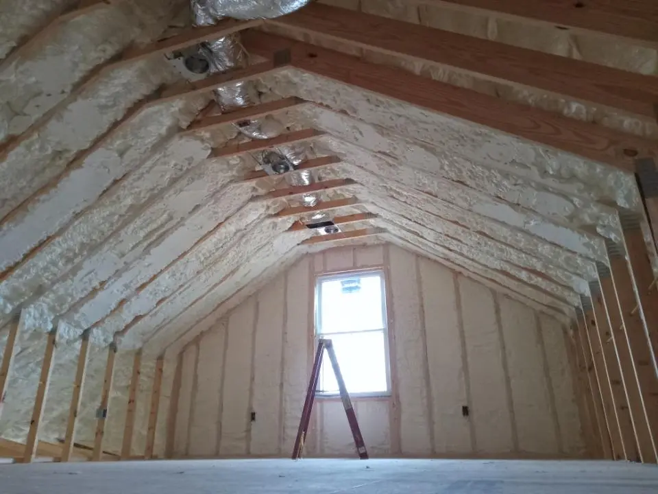Spray foam roofing application for Crawl Space Insulation project in Kingsport